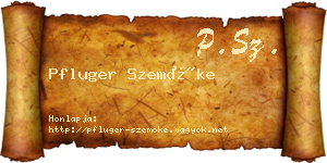 Pfluger Szemőke névjegykártya